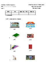 Đề kiểm tra học kỳ I môn Tiếng Anh Lớp 3 - Năm học 2019-2020 - Trường TH Tân Thạnh B